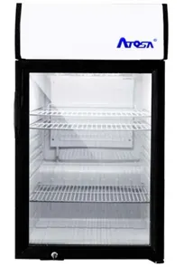product of Atosa USA CTD-3S Merchandiser Refrigerator, 18-1/8"W x 18-1/2"D x 33"H, 2.4 cu ft, Black Exterior