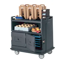 product of Cambro MDC24191 Beverage Service Cart, 44.5L x 30W x 44H, Granite Gray Polyethylene, Insulated Compartments