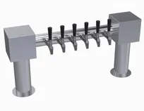 product of Krowne KHH-6S Tap Tower, 34" OA, Steel Finish, Countertop, 2-Column 4-6 Tap Dispenser, No Faucets