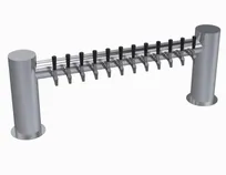 product of Krowne KMH-12S 12-Tap Beer Tower, 53" Flange, Stainless Steel, Glycol Cooled, Handles Not Included