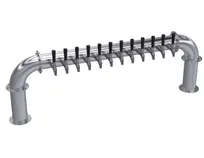 product of Krowne KPTP-12S Pipe Tower, 12-Tap Draft Beer, 57" Length, Countertop Mount, Stainless Steel Finish