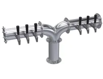 product of Krowne KPY-6S Pipe Y-Tower, 36" OA Draft Beer Tower, Six-Tap Glycol-Cooled, Stainless Steel Finish