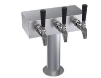 product of Krowne KTH-3S Draft Beer Tower, 12" Column, Steel Finish, Glycol-Cooled, Three-Tap, No Handles