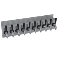 product of Krowne KWM-10S Wall-Mount Draft Beer Tower, 10-Tap, 30" OA, Glycol-Cooled, Stainless Steel No Handles