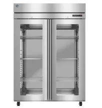 product of Hoshizaki HC2A-FGE-FGE 2-Section Full Glass Door Heated Holding Cabinet, 55"W x 35.75"D, Stainless Steel