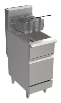 product of Serv-Ware SGF-40L-SA 15.5" Floor Model Gas Deep Fryer, Full Pot, Liquid Propane, 40 Ibs, 90.000 BTU