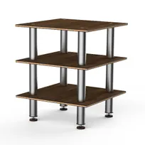 product of Steelite MGCMLX03WSXF 3-Tier Buffet Serving Station, 29x29, Bengali Mango Wood Top, Brushed Stainless Steel Legs