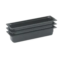 product of Vollrath 8054420 Super Pan 2/4 GN Food Pan, 4" Deep Black Polycarbonate, NSF Certified