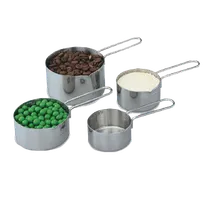 product of Vollrath 47119 Measuring Cup Set, Stainless Steel, 1‑Cup/1/2‑Cup/1/3‑Cup/1/4‑Cup with Spout - Set