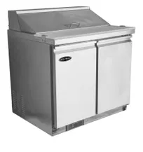 product of Serv-Ware SP36-10-HC-T 36.2" 2-Door Sandwich and Salad Prep Table, 10 Pans, Stainless Steel