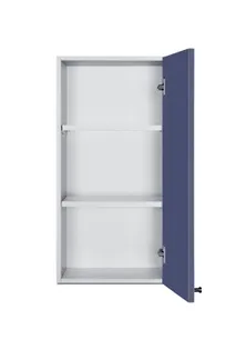 product of Summit CABMN1530R Wall-Mounted Cabinet, 15" W x 30" H, Midnight Navy, Soft-Close Hinged Door, 6-Way Adjustable