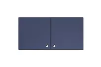 product of Summit CABMN2412 24 Inch Wall-Mounted Cabinet, Midnight Navy Finish, French Doors, Soft-Close Hinge, Brushed Nickel Knob
