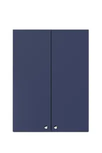 product of Summit CABMN2430 24 Inch Wall-Mounted Cabinet, Midnight Navy Finish, French Doors, 6-Way Adjustable Hinge, Soft-Close