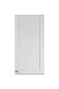 product of Summit CABWH1530R 15"W x 30"H Wall-Mounted Cabinet, Clean White Finish, Hinged Door, Soft-Close, Brushed Nickel Knob