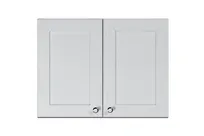 product of Summit CABWH2418 24" W Wall-Mounted Cabinet, Clean White Finish, Hinged French Doors, Soft-Close