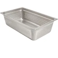 product of AllPoints 1331296 6" Deep Perforated Stainless Steel Steam Table Pan 24‑Gauge NSF Certified