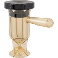 product of AllPoints 1371451 Accu‑Salt Single Shaker, 7.75" Height, 1/2 oz (3.7 g) Amber Body, Black Cap, Top