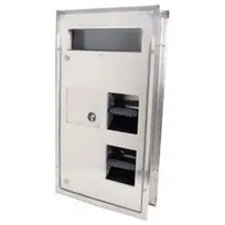 product of AllPoints 1412081 Toilet Tissue Dispenser, Double Roll, 28‑7/8" H x 15‑1/2" W, Stainless Steel