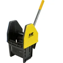product of AllPoints 1591103 Mop Wringer - Yellow/Blue Commercial Floor Mop Bucket with Downpress Operation