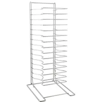 product of AllPoints 85539 Pizza Pan Rack, 15 Shelf, Chrome-Plated Steel, 27-1/2" H, Countertop