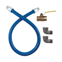 product of Dormont 1650BPV24BXFT 24" Blue Hose Food Truck Gas Connector Kit, 1/2" Diameter