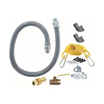 product of Dormont RG10048 48" ReliaGuard Foodservice 1" Gas Connector Kit, Quick Disconnect, 2 Elbows, Restraining Cable