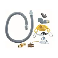 product of Dormont RG100S48 ReliaGuard 48" Gas Connector Kit, SwivelGuard, Snap Quick-Disconnect, 1" Diameter