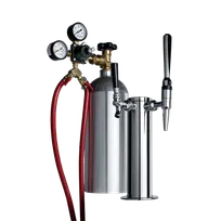 product of Summit KITCMTWIN Combo Nitro/Cold Brew Tap Kit w/Nitrogen Tank - Dual Draft Towers, 3"x3"x12"