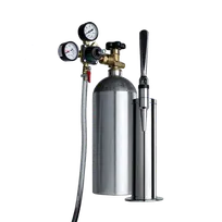 product of Summit KITNCF Nitro Coffee Dispensing Tap Kit with Nitrogen Tank - 3"x3"x12" Stainless Draft Towers