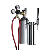 product of Summit KITNCFTWIN Nitro Coffee Tap Kit with Nitrogen Tank - 3"x3"x12" Stainless Draft Towers