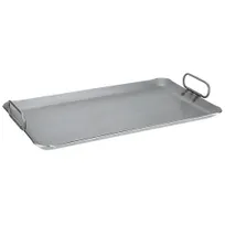 product of AllPoints 761273 Griddle, 20" x 12" Steel, Fits 2 Gas/Electric Burners, High Lip, NSF Certified
