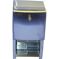 product of AllPoints BOBB4288 Toilet Tissue Dispenser, Double Roll, 6"L x 5-5/8"W x 11"H, Satin Finish