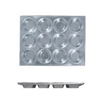 product of Thunder Group ALKMP012 Muffin Pan, 12 Cup, 3-1/2 Oz. Each Cup, 14" X 10-3/4"