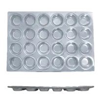 product of Thunder Group ALKMP024 Muffin Pan, 24 Cup 3-1/2 Oz. Each Cup, 20-1/2" X 14-1/4", Aluminum
