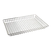 product of Thunder Group CRDB1626 Nickel-Plated Wire Doughnut Basket, Food Display, 16" x 26" x 2", perfect for donuts and pastries