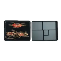 product of Thunder Group JPRB002 Bento Server With Cover, 5 Compartment, 10-1/2" X 8" X 2-1/2", Decorative Exterior