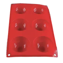 product of Thunder Group PLBM001S Baking Mold, 2-7/10 Oz. -40° - 550°F Temperature Range (6) Hemisphere Cavities