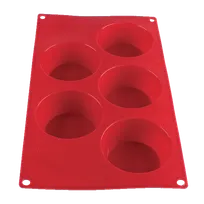 product of Thunder Group PLBM003S Baking Mold, 4-3/5 Oz. -40° - 550°F Temperature Range (5) Muffin Cavities