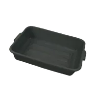 product of Thunder Group PLBT005B Bus Box, 1-Compartment, 20-1/2" x 15-1/2" x 5" Deep, Integrated Handles, Stackable, High-Density Polyethylene, Black