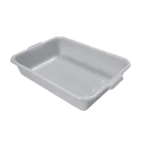 product of Thunder Group PLBT005W White Polyethylene 1-Compartment Bus Box, 20-1/2" x 15-1/2" x 5" Deep, Integrated Handles, Freezer Safe, NSF