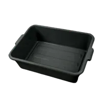 product of Thunder Group PLBT007B Bus Box, 1-Compartment, 20-1/2" x 15-1/2" x 7" Deep, Stackable, High-Density Polyethylene, Black