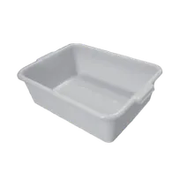product of Thunder Group PLBT007W White 1-Compartment Bus Box, 20-1/2" x 15-1/2" x 7" Deep, High-Density Polyethylene, Stackable, Freezer Safe