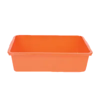 product of Thunder Group PLDB003 Bus Box, 14-3/8"W x 11-5/8"D x 3-3/8"H, 1-Compartment, Durable Plastic, Orange
