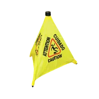 product of Thunder Group PLFCS330 Pop-Up Cone, Wet Floor Sign, 19.5" Height, Yellow Plastic, Triangular