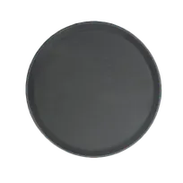 product of Thunder Group PLFT1100BK - 11" Round Non-Slip Heavy-Duty Fiberglass Serving Tray, Black Finish, NSF Certified