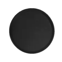 product of Thunder Group PLFT1400BK - 14" Round Non-Skid Serving Tray, Heavy-Duty Fiberglass, Black Tray & Surface, NSF Certified