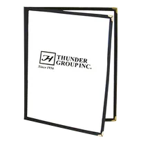 product of Thunder Group PLMENU-2BL Menu Cover, 8-1/2" X 11", Double-Fold, Flexible, black