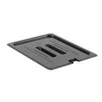 product of Thunder Group PLPA7120CSBK Food Pan Cover, 1/2 Size, Slotted, Built-In Handle, Black