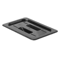 product of Thunder Group PLPA7140CBK Food Pan Cover, 1/4 Size, Solid, Built-In Handle, Black