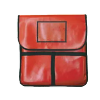 product of Thunder Group PLPB018 Red Pizza Delivery Bag, 18"x18"x5", Holds 2 16" Pizzas, Velcro Fasteners, Foam Insulated, Leatheroid PVC